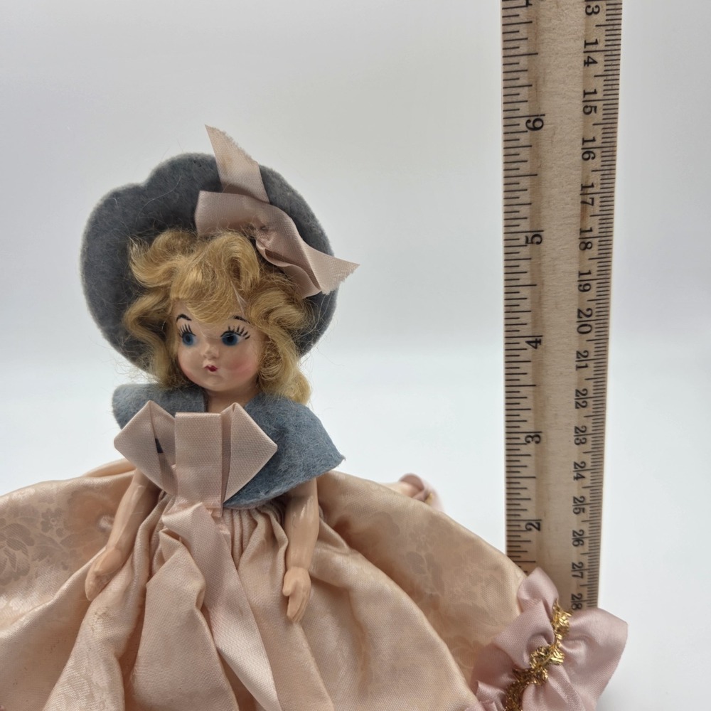 Vintage 1940s Composition Princess Anna Storybook Doll Blonde Hair Pink Dress - Picture 8 of 8